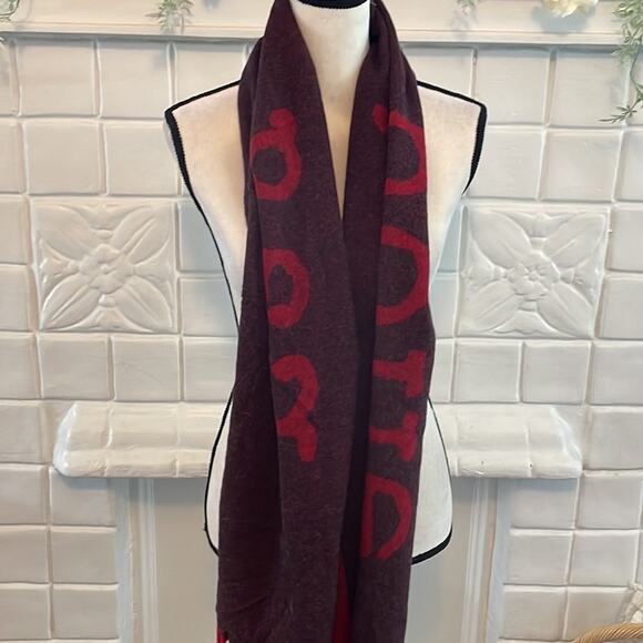 Rag and Bone Addison Recycled Wool Scarf in Red New - Picture 7 of 8